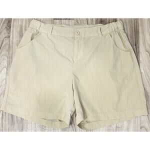 Columbia PFG Hiking Shorts Women's 16 6" Inseam Beige Pockets Fishing Outdoors